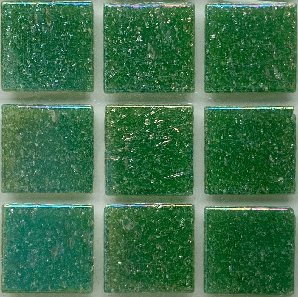 Pâtes De Verre Irisées 20mm Vert Luxuriant