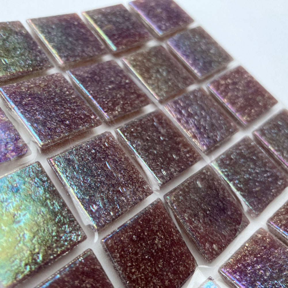 Pâtes De Verre Irisées 20mm Mangoustan