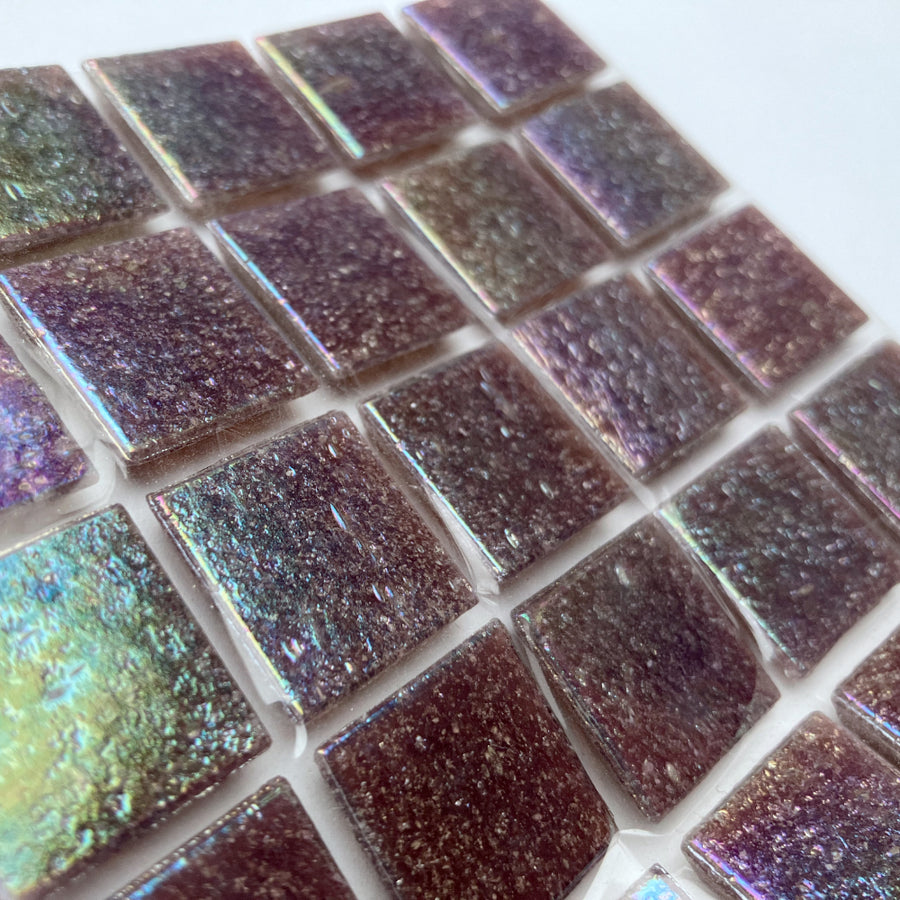 Pâtes De Verre Irisées 20mm Mangoustan