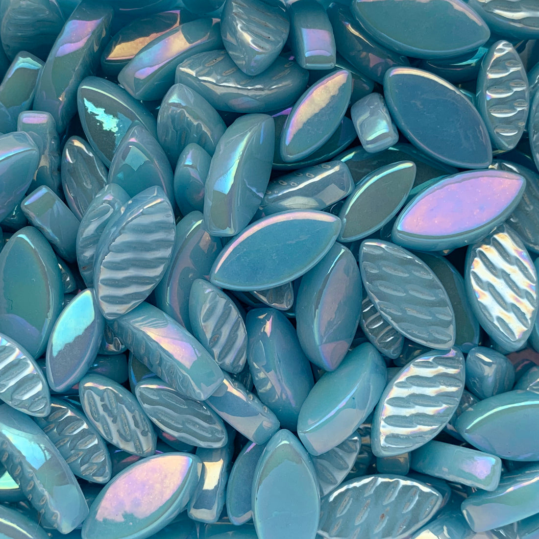 Petals Iridised  Turquoise