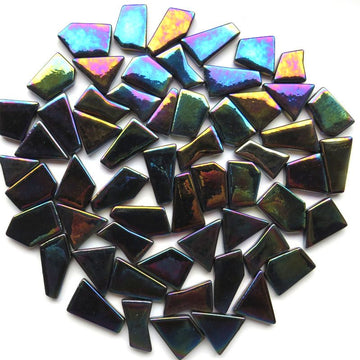 Ottoman Puzzle Irisierend  Opal Schwarz
