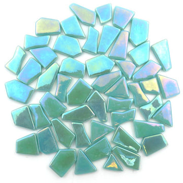 Ottoman Puzzle Irisierend Hell Cyan