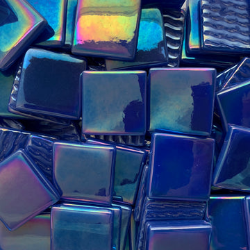 Pâtes De Verre  25mm Beu Brilliant Iridescent