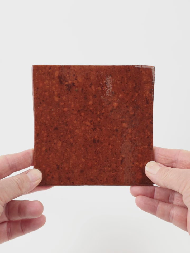 Video showing Morasutti Smalti mosaic tile – brown – 11.5 x 11.5 cm, rotated to show full tile
