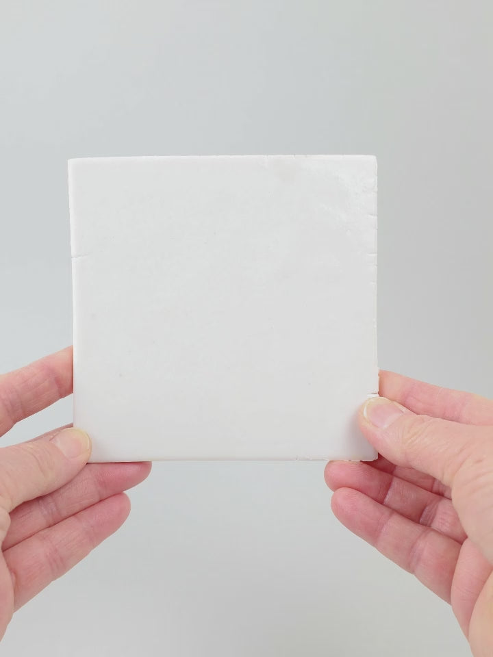 Video showing Morasutti Smalti mosaic tile – white – 11.5 x 11.5 cm, rotated to show full tile