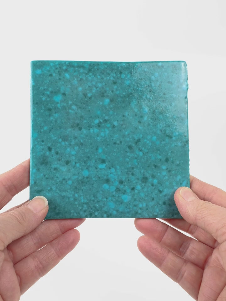 Video showing Morasutti Smalti mosaic tile – blue – 11.5 x 11.5 cm, rotated to show full tile
