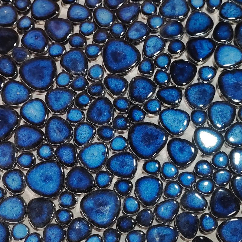 Kieselmosaik  Tiefblau