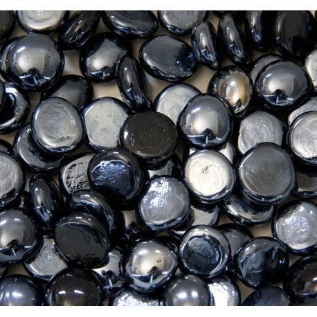 Glasnuggets 16-20mm  Opal-Schwarz