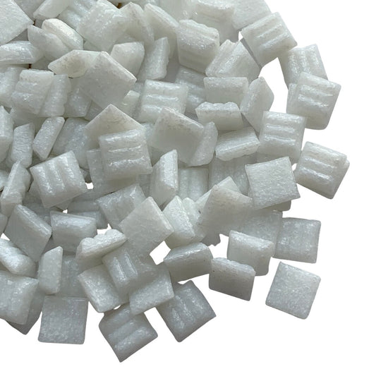 Glasmosaik 10mm  Eisiges Weiß