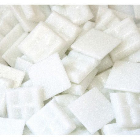 Glasmosaik Standard 20mm  Eisiges Weiß