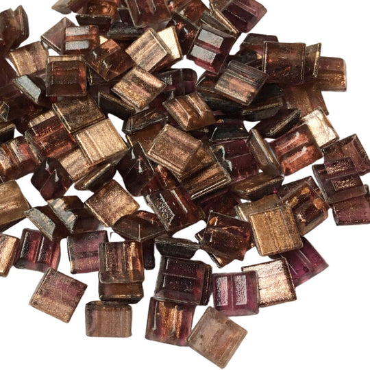 Glasmosaik Gold 10mm  Samtpflaume