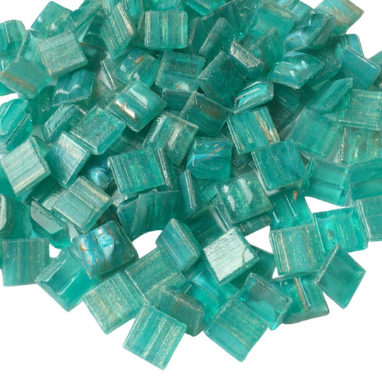 Glasmosaik Gold 10mm  Nilblau