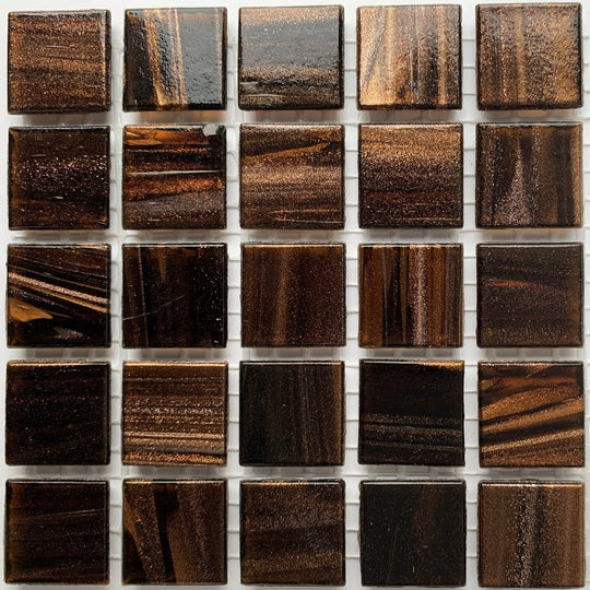 Glasmosaik Gold 20mm  Tiefer Topas