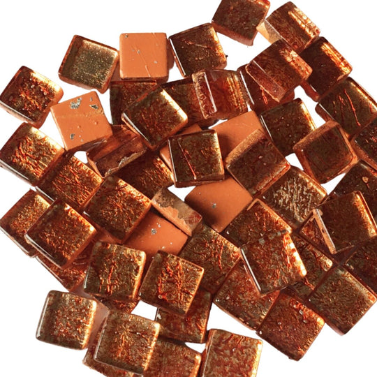 Glasmosaik Spiegel 10mm  Bernstein