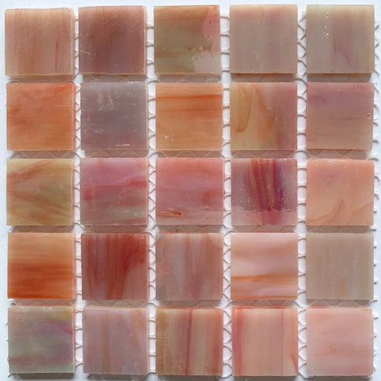 Glasmosaik Tiffany-Glas 20mm  Koralle