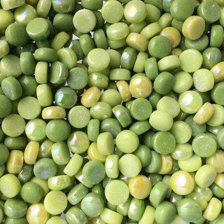 Glasrunden 12mm  Grün-Mix