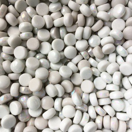 Glasrunden 12mm  Weiß-Mix