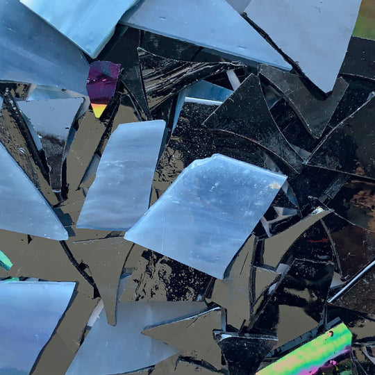 Glasscherben Grau/Schwarz Mix