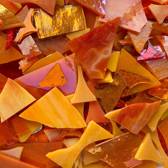 Glasscherben Orangemix