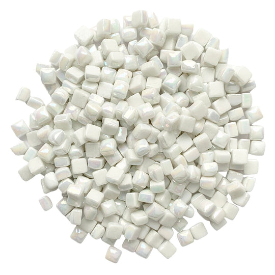 Micro Glasmosaik Irisierend 4,8mm Weiß