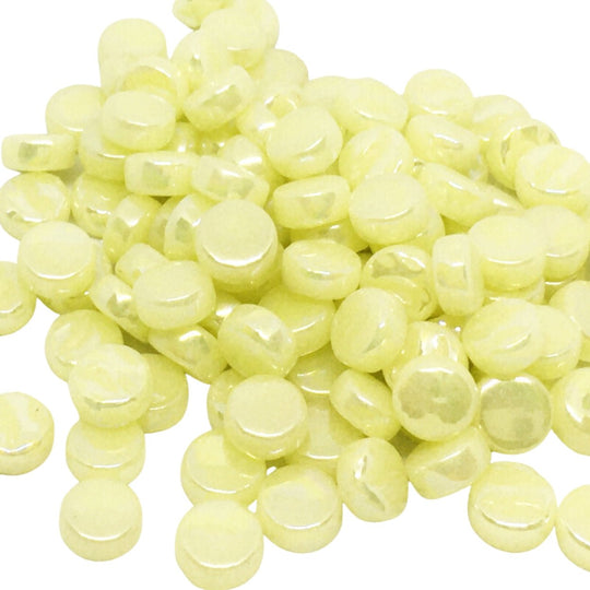 Mini Pastilles De Verre Nacrées 8mm Albâtre 