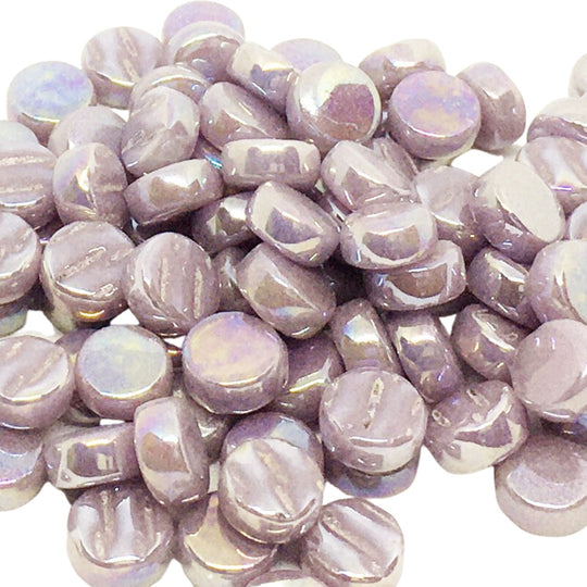 Mini Pastilles De Verre Nacrées 8mm Lilas 