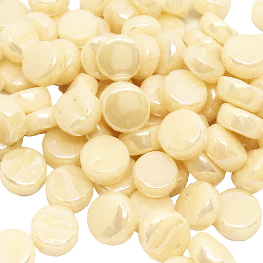 Mini Pastilles De Verre Nacrées 8mm Rose 