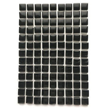 Verre Mosaique - glass mosaic -Glasmosaik-glasmozaïek-Murrini 10mm Zwart - mosaicshop