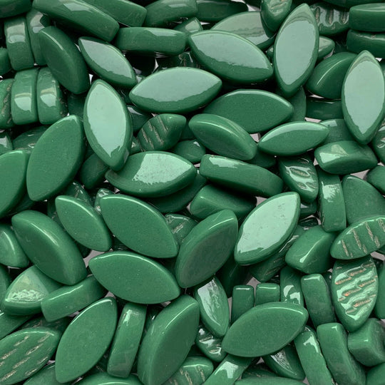 Mosaiksteinen Elipsenform Glas  Spargrün