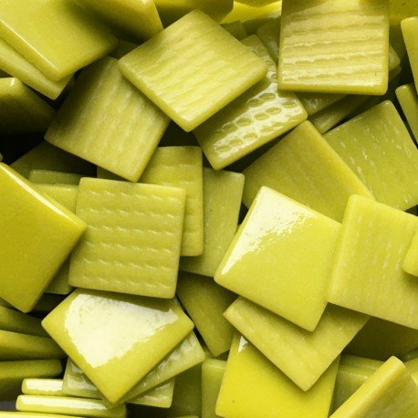 Pâtes De Verre 25mm Jaune Vert