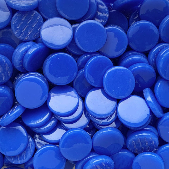 Pastilles De Verre 18mm Bleu Brillant