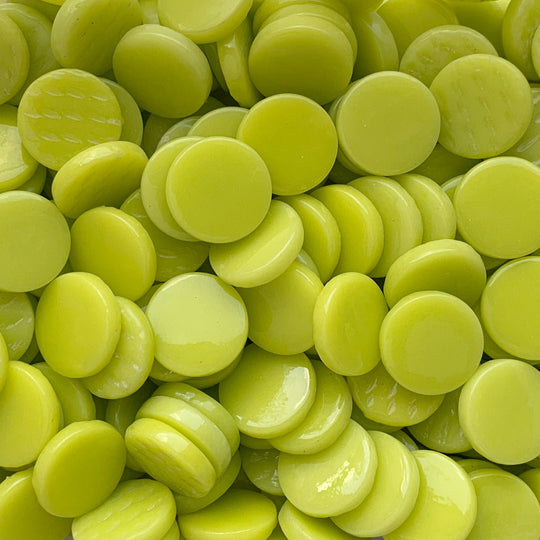 Pastilles De Verre 18mm Jaune Vert
