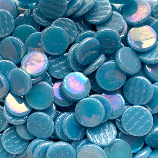 Rounds Pearlised 18mm   Pale Blue