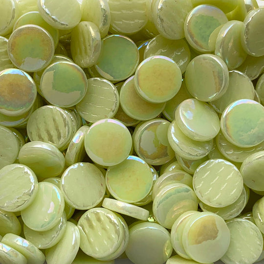 Rounds Pearlised 18mm  Yellow Pollen