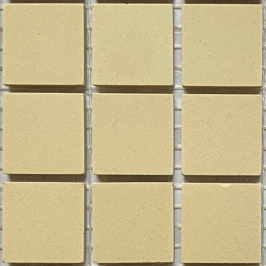 Winckelmans Ivoire – matte Mosaikfliesen im Format 20x20 mm auf Netz