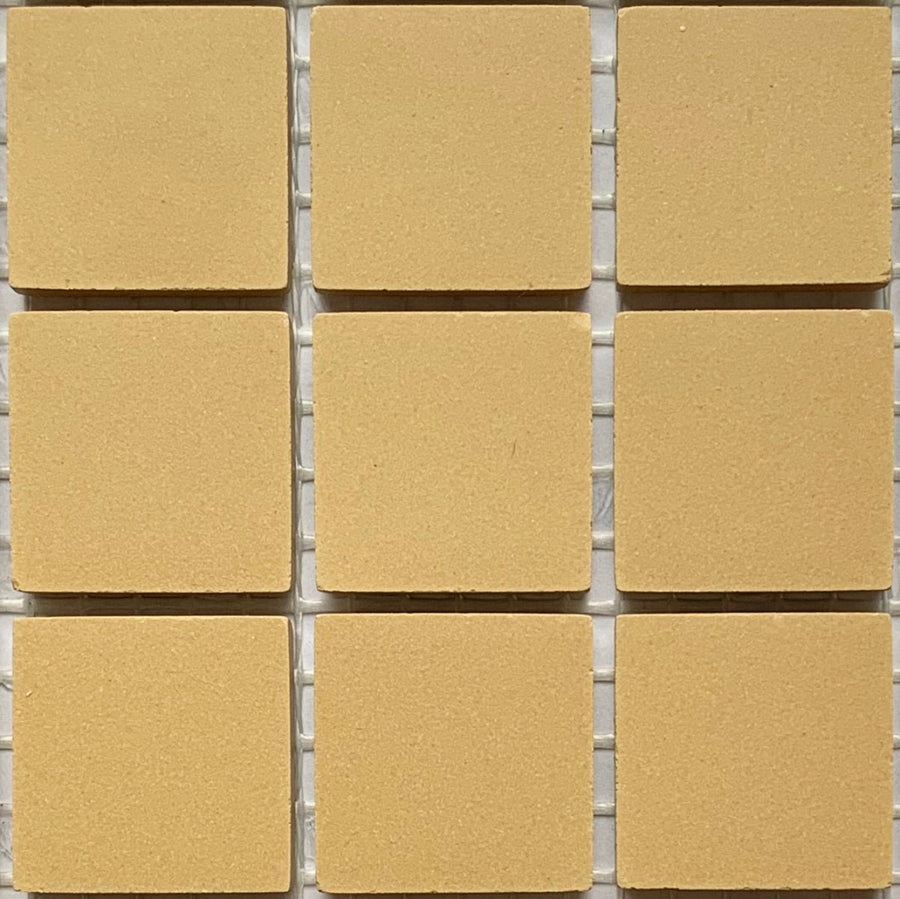 Winckelmans Jaune – matte Mosaikfliesen im Format 20x20 mm auf Netz
